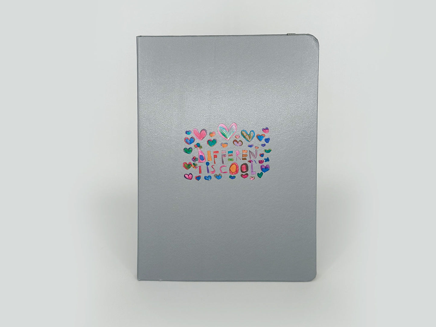 Different Is Cool Gray Hardcover Notebook